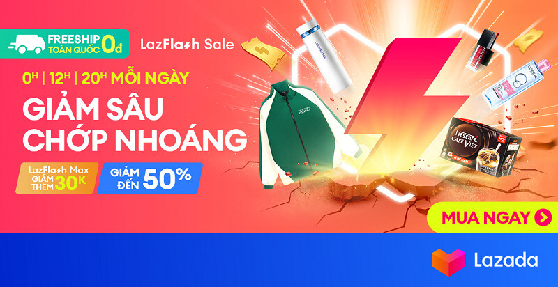 Giảm sâu chớp nhoáng vào 0h, 12h, 20h mỗi ngày